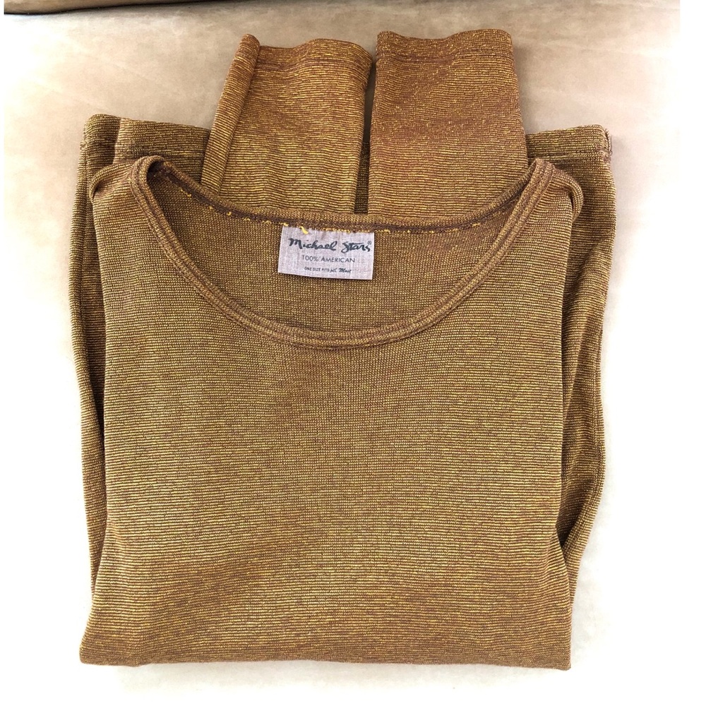 Michael Stars Shimmer Brown/Bronze/Gold Top